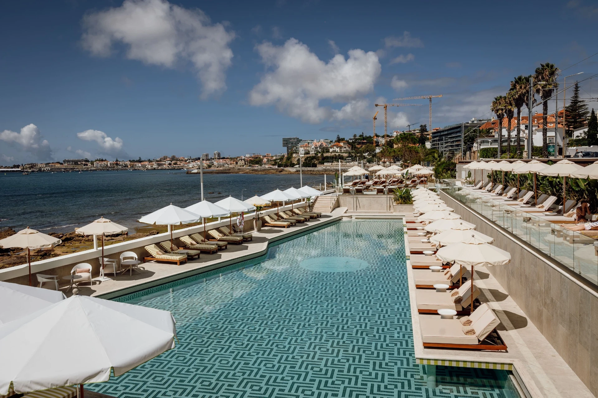 The pool at first light above the Atlantic